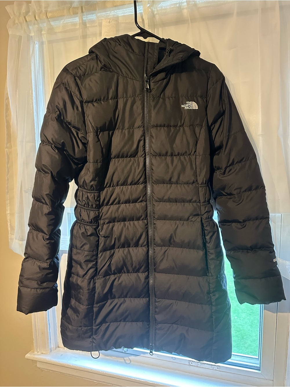 The North Face Women's Black Hooded Long Puffer Coat